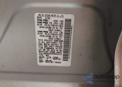 2008 Nissan Rogue S from USA, damaged, VIN JN8AS58V68W403019